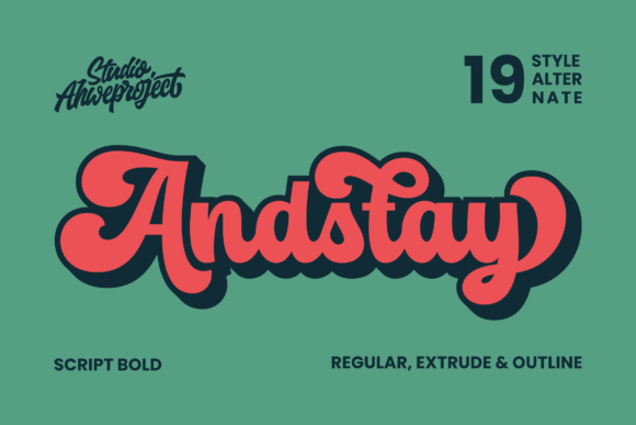 Andstay: A Bold Handwritten Font for Vintage Projects