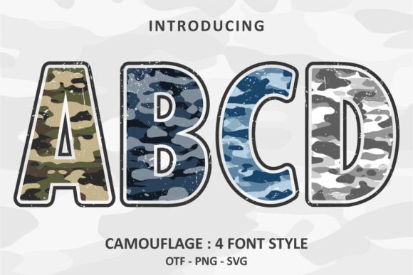 Camouflage Font: Bold Military Patterns for Standout Designs
