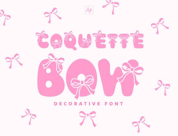 Coquette Bow: Crafting Whimsy with a Bold Display Font