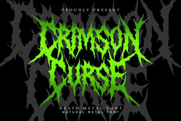Crimson Curse: The Brutal Metal Font for Dark Designs