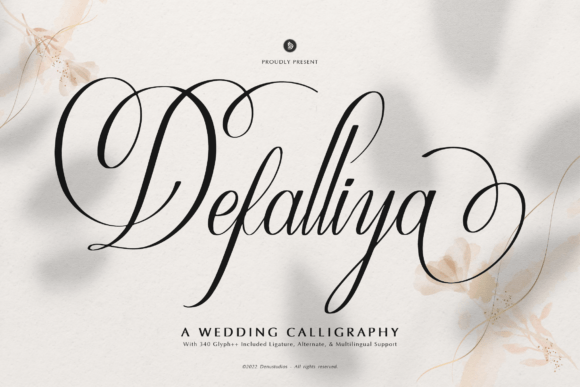 Defalliya: A Script Font for Timeless Wedding Designs