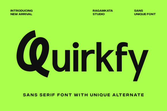 Quirkfy: The Bold Sans Font with a Playful Edge