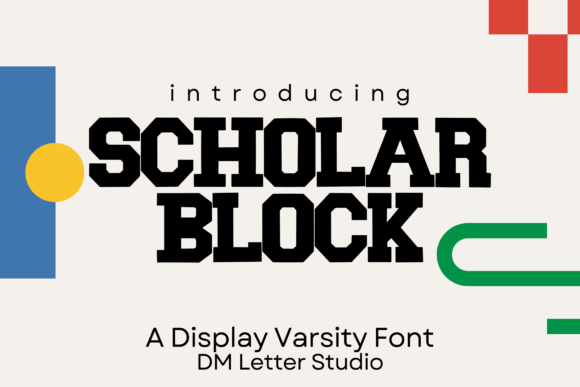 Scholar Block: The Ultimate Varsity Font for Team Spirit