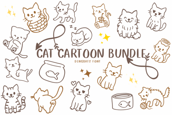 Unleashing Creativity with the Cat Cartoon Bundle Font