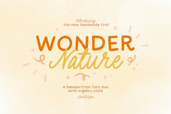 Wonder Nature: A Handwritten Monoline Font Duo for Authentic Projects