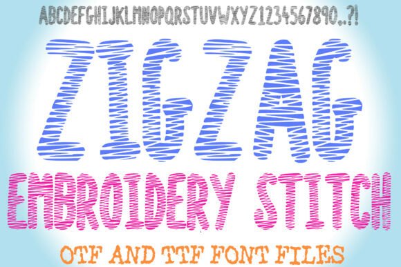 Zigzag Embroidery Stitch: The Creative Font with Handmade Charm